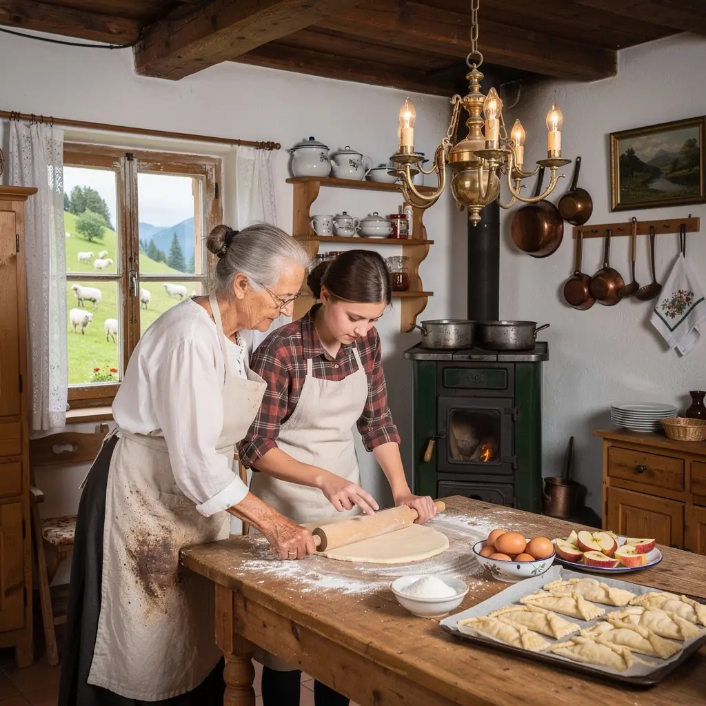 Notizen und Rezeptkarten, die für die persönliche Menüplanung verwendet werden.